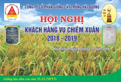 Công ty CP Giống cây trồng Hải Dương tổ chức Hội nghị khách hàng vụ Chiêm Xuân 2018-2019